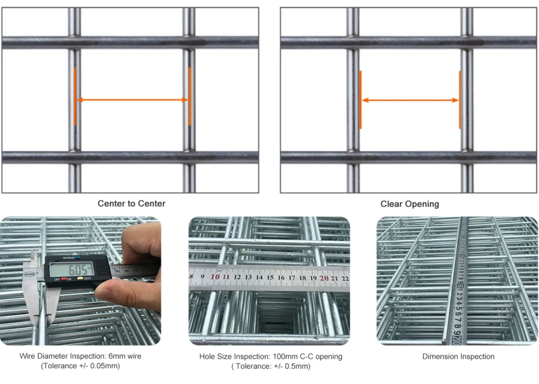 4X8FT Hot DIP Galvanized 2X2 Inch Aperture Welded Galvanized Iron Wire Mesh Grid Panel Fence Wire Mesh