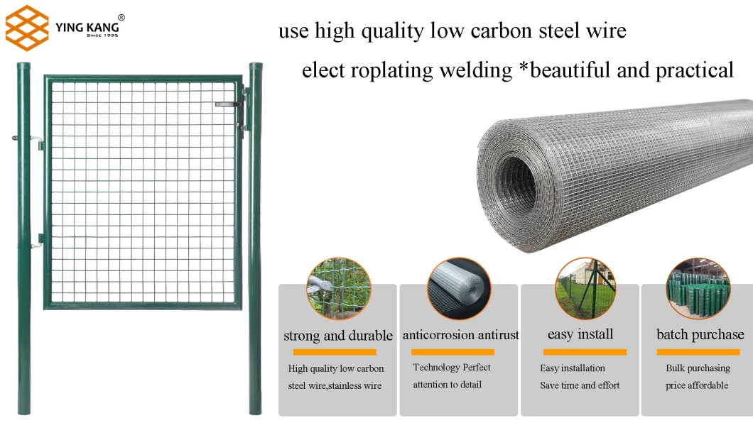 PVC Coated & Pre-Galvanized Wire1.0-2.0m Height Dark Green Euro Fence Holland Wire Mesh Garden Farm Animal Fencing