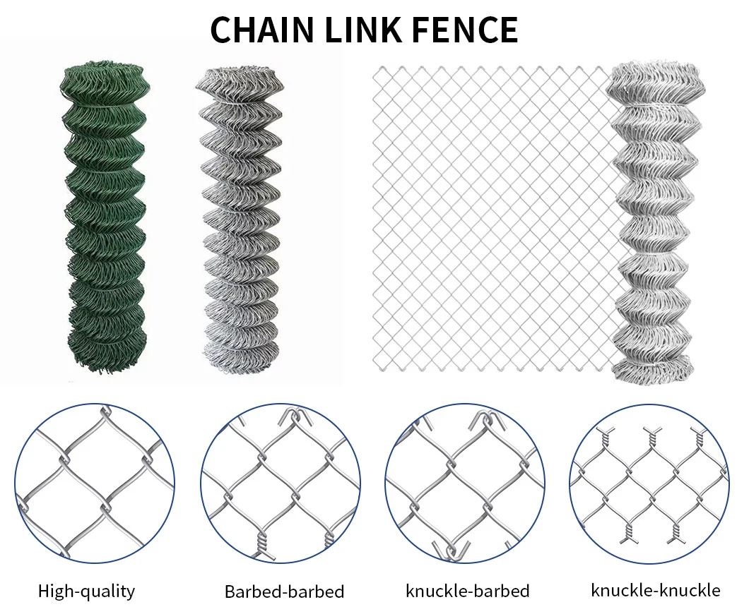 High Quality Chain Link Mesh Fence Powder Coated Diamond Mesh Fence Roll 50FT