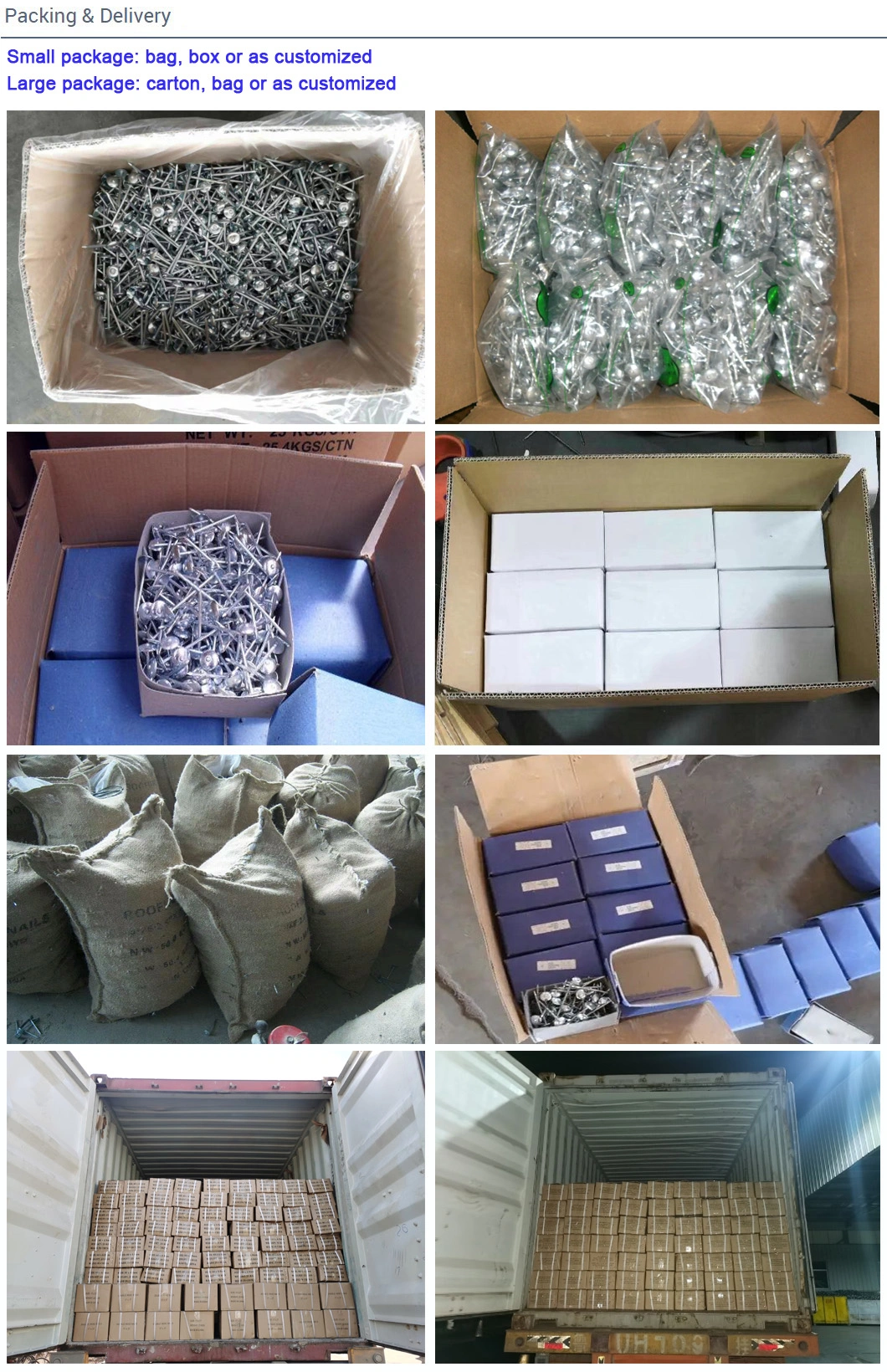 Wholesale Nail Supplies Roofing Asbestos Nail Corrugated Roofing Nail From China Factory