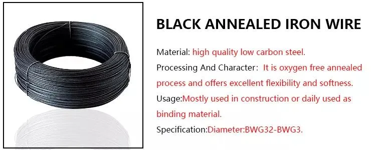 Factory Annealed Iron Wire Black Iron Wire D 0.3mm 0.5mm 2mm Black Bulk Annealed Wire Manufacturer